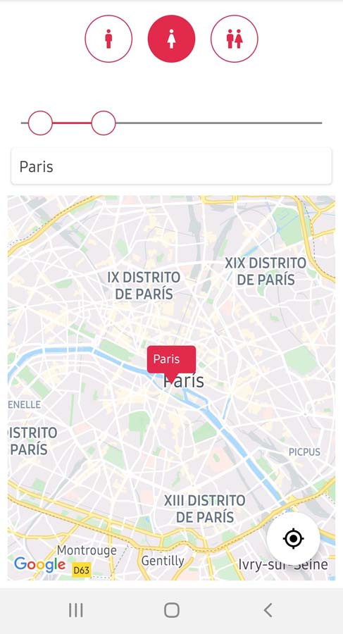 recherche geolocalisation appli idates